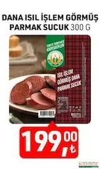 TARIM KREDİ DANA ISIL İŞLEM GÖRMÜŞ PARMAK SUCUK 300 G fiyat ve kampanya bilgisi